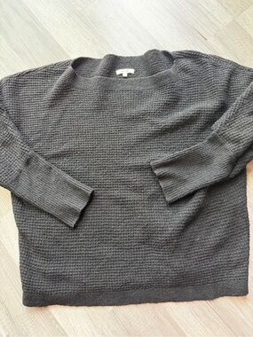 Maurices black Waffle-Knit Crewneck Sweater